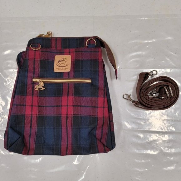 Waterproof Plaid Shoulder Crossbody Backpack Bag - Picture 9 of 13